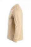 P532 beige long-sleeved polo shirts