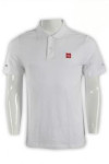 P534 white polo shirts with red logo