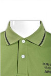 P537 green cotton polo shirts