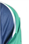 P539 blue long-sleeved ribbed polo