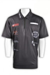P541 black sublimation polo with logo