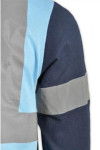 P544 black and blue reflective polo shirts