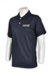 P548 black short-sleeved polo with logo