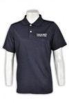 P548 black short-sleeved polo with logo