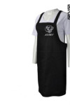 AP098 Personalized Cooking Apron with Embroidery Black H-Back Bib Aprons 