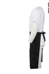 AP074 Custom-made Men's Black Server Waist Apron Cooking Aprons with Single Side Pocket and Long Waist Ties