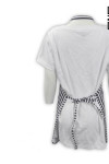 AP072 Custom made Black & White Pinstripe Kitchen Cooking Apron Striped Pattern Bib Aprons with Adjustable Neck Strap F&B Workwear Uniforms