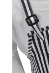 AP072 Custom made Black & White Pinstripe Kitchen Cooking Apron Striped Pattern Bib Aprons with Adjustable Neck Strap F&B Workwear Uniforms