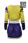 CH156 Design Your Own Cheerleading Uniform for Kids, Children and Youth 2 Piece Yellow Purple Full Swag Cheer Uniforms