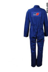 D214 Customize Coveralls Dark Blue Industrial Uniform with Elasticated Waist and Vertical Pockets