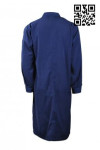 NU039 Personalized Medical Healthcare Apparels Long Lab Coat in Dark Blue for Chemist Pharmacist