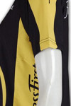 B096 Bespoke Cycle Shirts Short Sleeve Black and Yellow Team Jersey