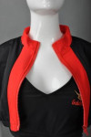 BG026 Bespoke Bar Ladies Uniform 3 Piece Set Black Red Top with Jacket and Skirt