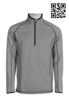 W183 Personalized Men's Sports Clothing Gray Jacket with Half Zip 