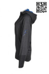 W184 Customize Ladies Sports Tops with Contrast Zip Hoodie 