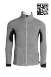 W186 Tailor-Made Grey Black Stylish Sports Jacket with Standing Collar Front Zip 