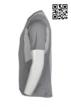 W194 Personalized Badminton Crew Neck Shirt Men's Polyester Sportswear in Gray