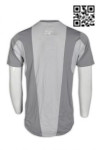 W194 Personalized Badminton Crew Neck Shirt Men's Polyester Sportswear in Gray