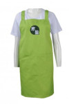 AP101 Personalised Green Yellow Apron with Logo Embroidery H-Back Bib Aprons F&B Kitchen Uniforms