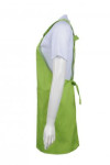 AP101 Personalised Green Yellow Apron with Logo Embroidery H-Back Bib Aprons F&B Kitchen Uniforms