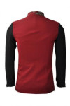 HL005 Personalized Work Hotel Uniform Contrast Sleeve Dri Fit Shirt in Maroon and Black