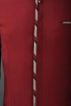 HL006 Bespoke Red Shirt with Contrast Striped Placket Hotel Uniform for Men 