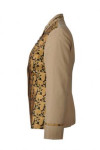 HL007 Custom made Hotel Attendant Server Uniforms Ladies Rosy Brown Long Sleeve Shirt with Batik Design