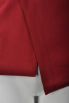 HL008 Tailor-made Red F&B Staff Uniforms Women's Asymmetrical Button Long Sleeve Blouse