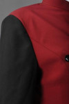HL008 Tailor-made Red F&B Staff Uniforms Women's Asymmetrical Button Long Sleeve Blouse