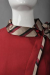 HL009 Custom made Women's Blouse with Striped Neck Scarf 