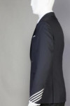 HL013 Custom Made Hotel Corporate Uniform 2 Piece Black Jacket and Trousers for Men
