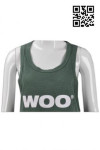 VT136 Design Sports Tank T-shirt Dark Green Big Clamp Ring Tank Top