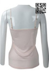 VT168 Custom Solid Color Vest T-shirt Style Lace Sling Light Pink  Tank Top