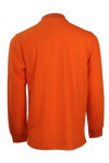 P798 Customize Long Sleeve Orange Polo Shirts