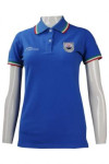 P801 Print Blue Women's Polo Shirt