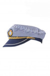 HA241 Custom-Made Peaked Cap Forage Cap in Blue Stripes Sailor Hat