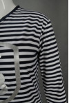 T776 Vertical Stripe Design Long Sleeve T-Shirt Si