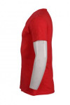 T896 Red T Shirt With V-Neck Design Template