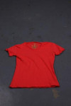 T896 Red T Shirt With V-Neck Design Template