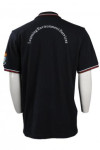 P837 Black Polo Shirt With Logo Design Singapore