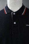 P837 Black Polo Shirt With Logo Design Singapore