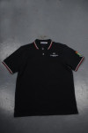 P837 Black Polo Shirt With Logo Design Singapore