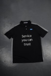 P866 Polo Black Shirt With Printing Mockup 