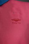 P851 Custom-Made Pink Polo Shirt With Blue Collar