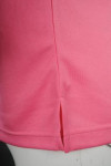 P851 Custom-Made Pink Polo Shirt With Blue Collar