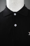 P841 Customized Black Polo Shirt Front Logo