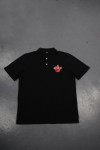 P841 Customized Black Polo Shirt Front Logo