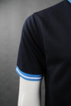 P875 Black Polo Shirt With Blue Collar Design