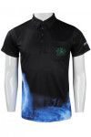 P866 Polo Cool Black Shirt With Printing Mockup 