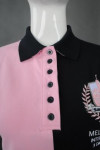 P860 Custom-Made Pink And Black Polo Shirt Singapo